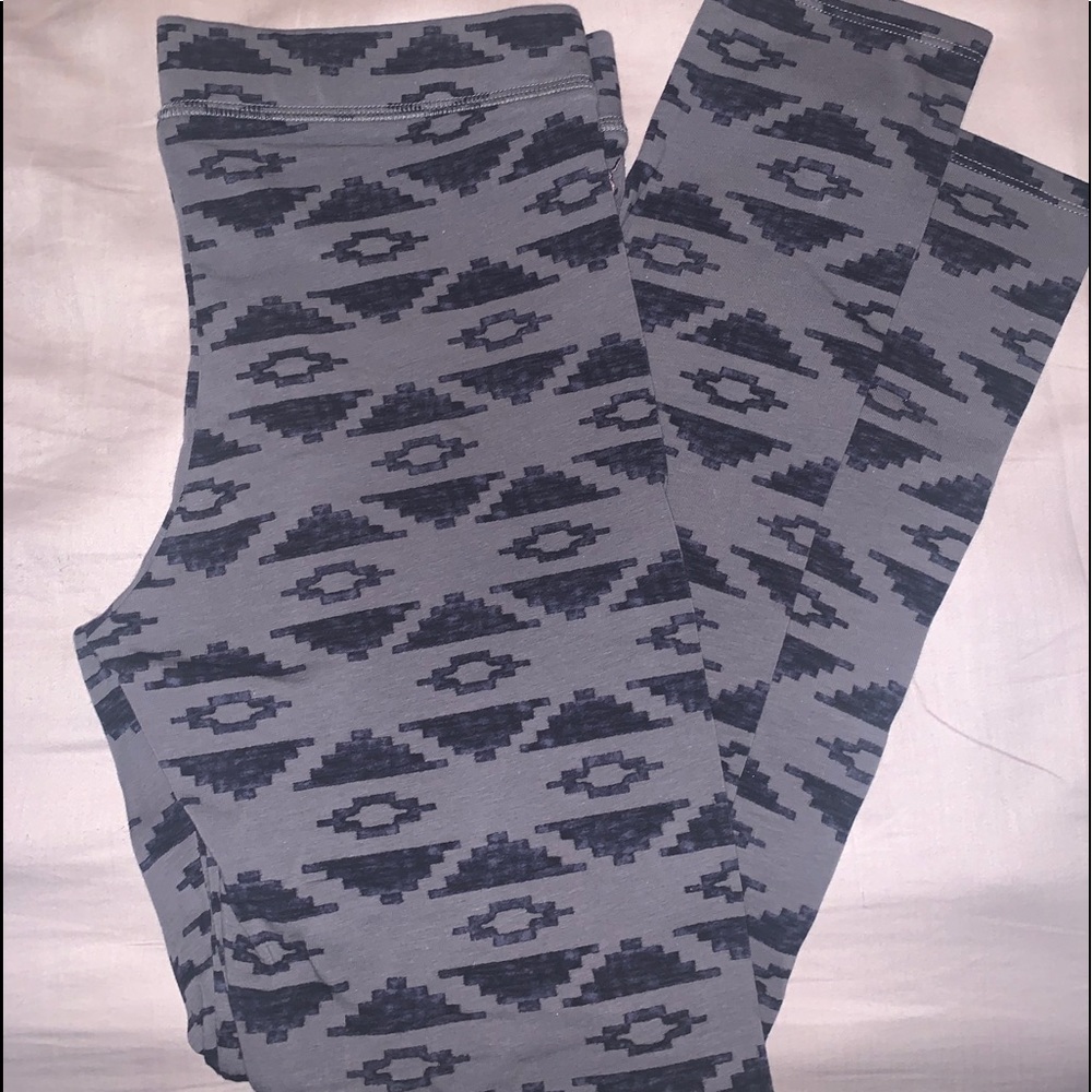 PINK Gray and Black leggings